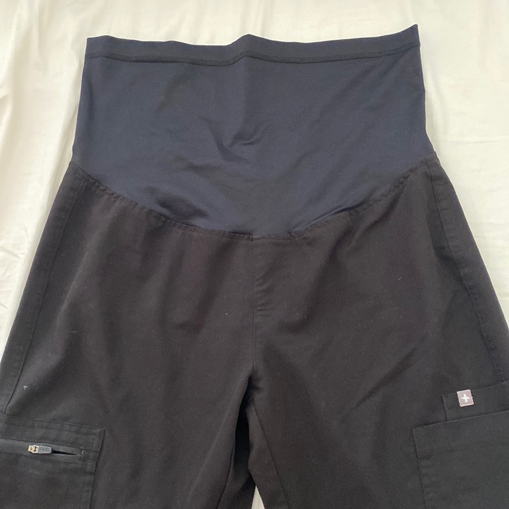 Figs Black Maternity Scrub Bottoms